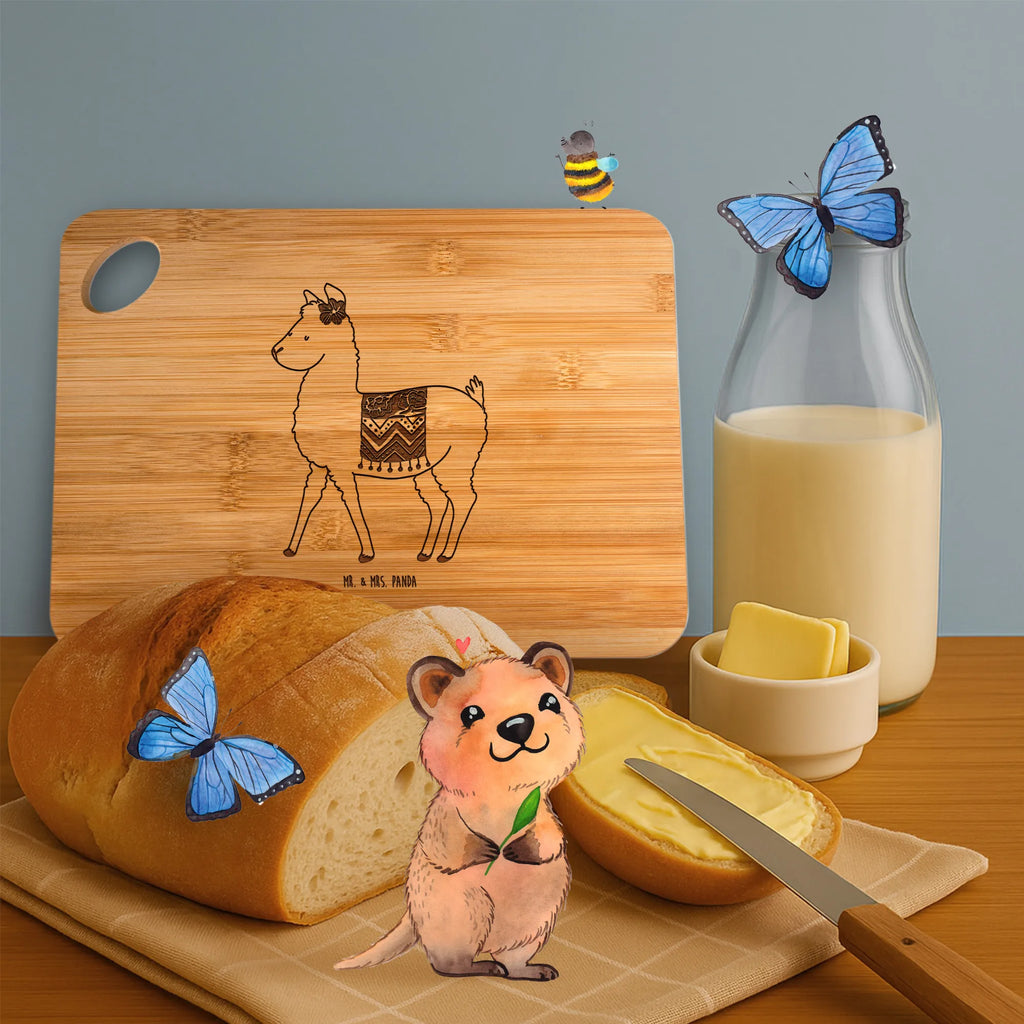 Bamboo chopping board alpaca Proud cutting block, carving board, breakfast, nature, slices, cutting board, solid, engraving, robust, bamboo, dulcimer, wood, board, kitchen, breakfast board, kitchen board, alpaca, llama, pako, camel, Peru, animal, favourite animal