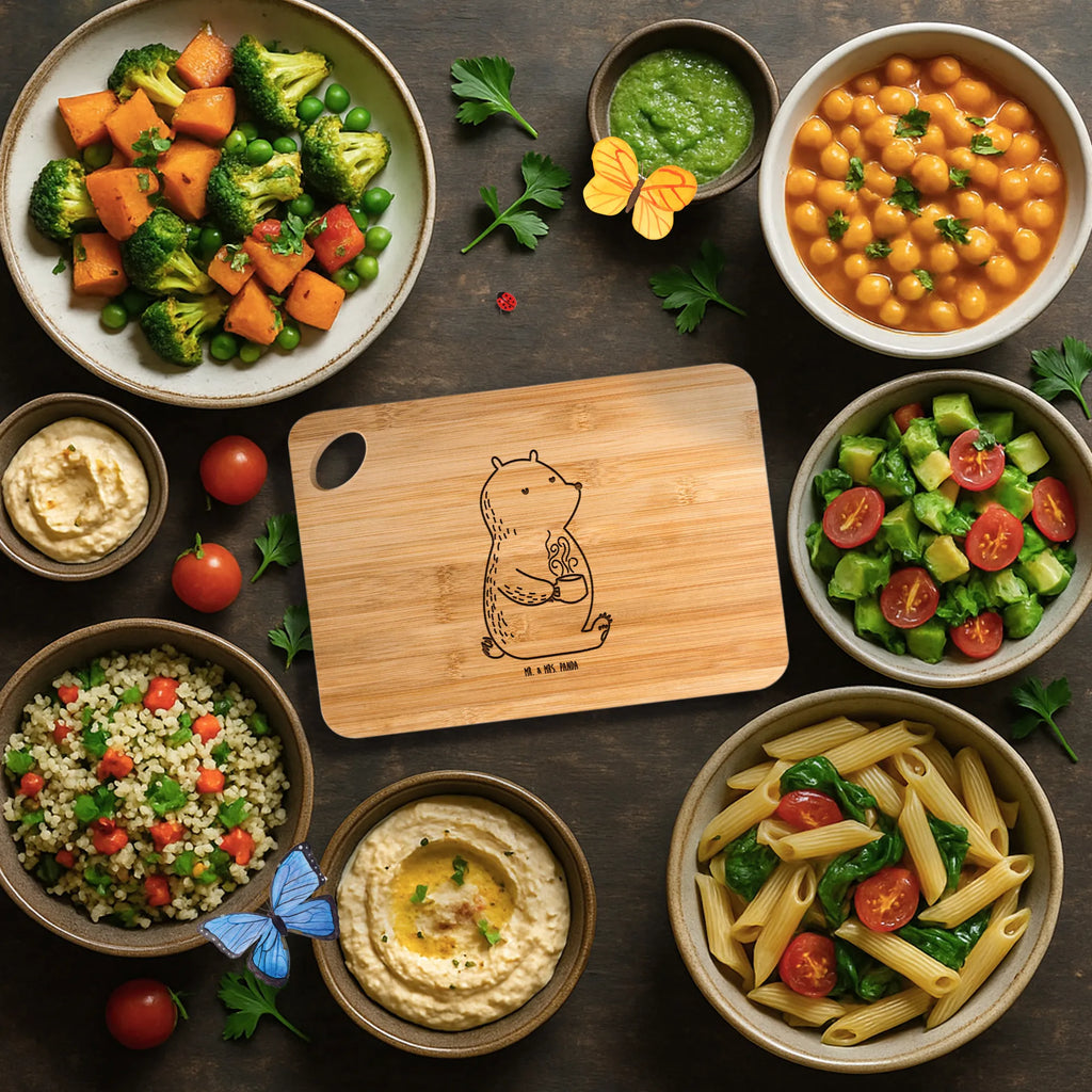 Bamboo chopping board bear Coffee dulcimer, slices, board, breakfast, cutting block, nature, cutting board, kitchen, kitchen board, breakfast board, robust, engraving, carving board, solid, wood, bamboo, bear, teddy, teddy bear, cuddly toy, save the world, coffee, bears, motivation, conquer the world, morning routine, good morning