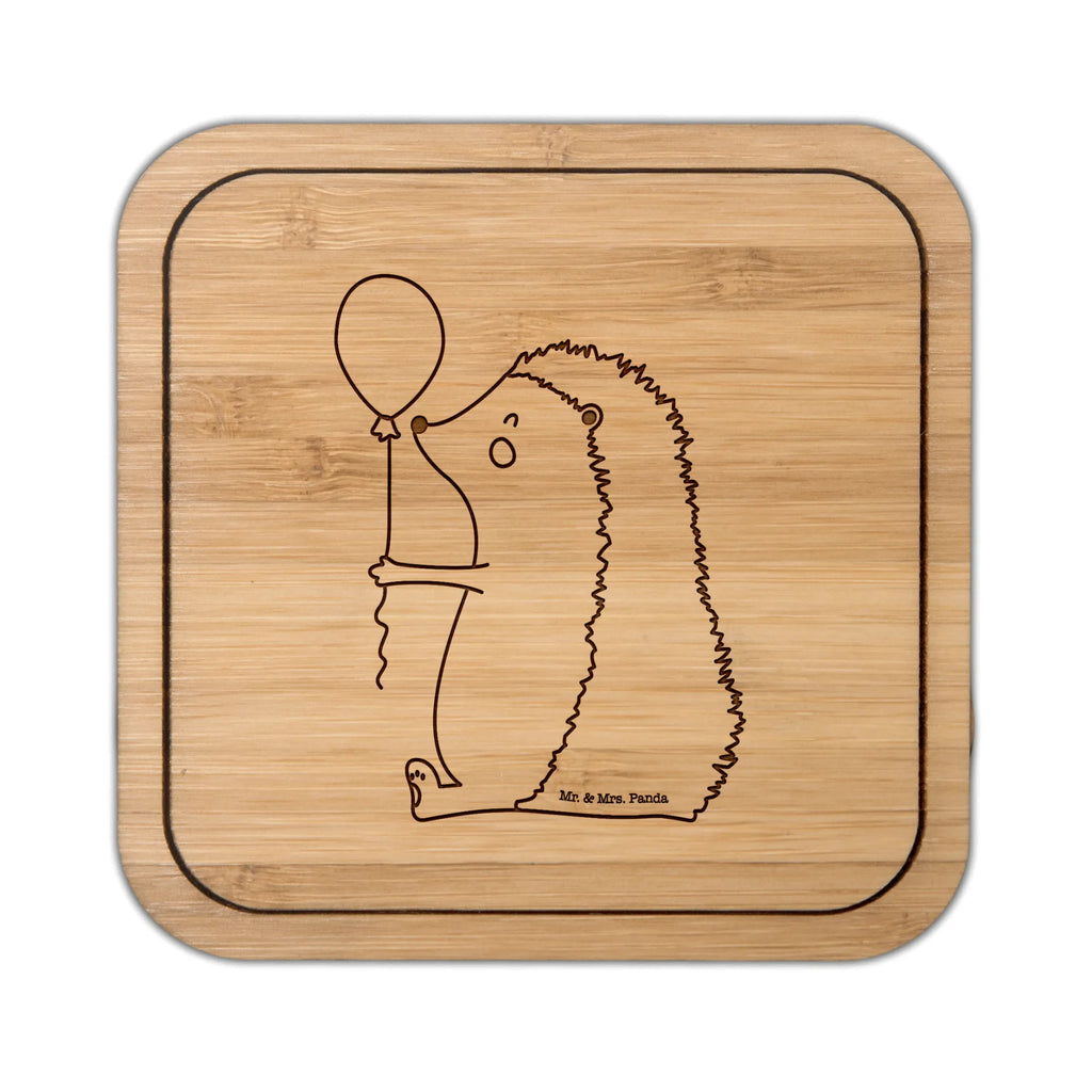Square coaster Hedgehog balloon square, gift, glass coasters, giveaways, gifts, breakfast, coasters, set, glass, glasses, presents, wood, party, small animals, cute, funny, cute animal motives, hand drawn, small world, funny sayings, good mood, happy, gift ideas, special gifts, animal lover, card, Happy Birthday, Balloon, Birthday Child, Birthday, hedgehog