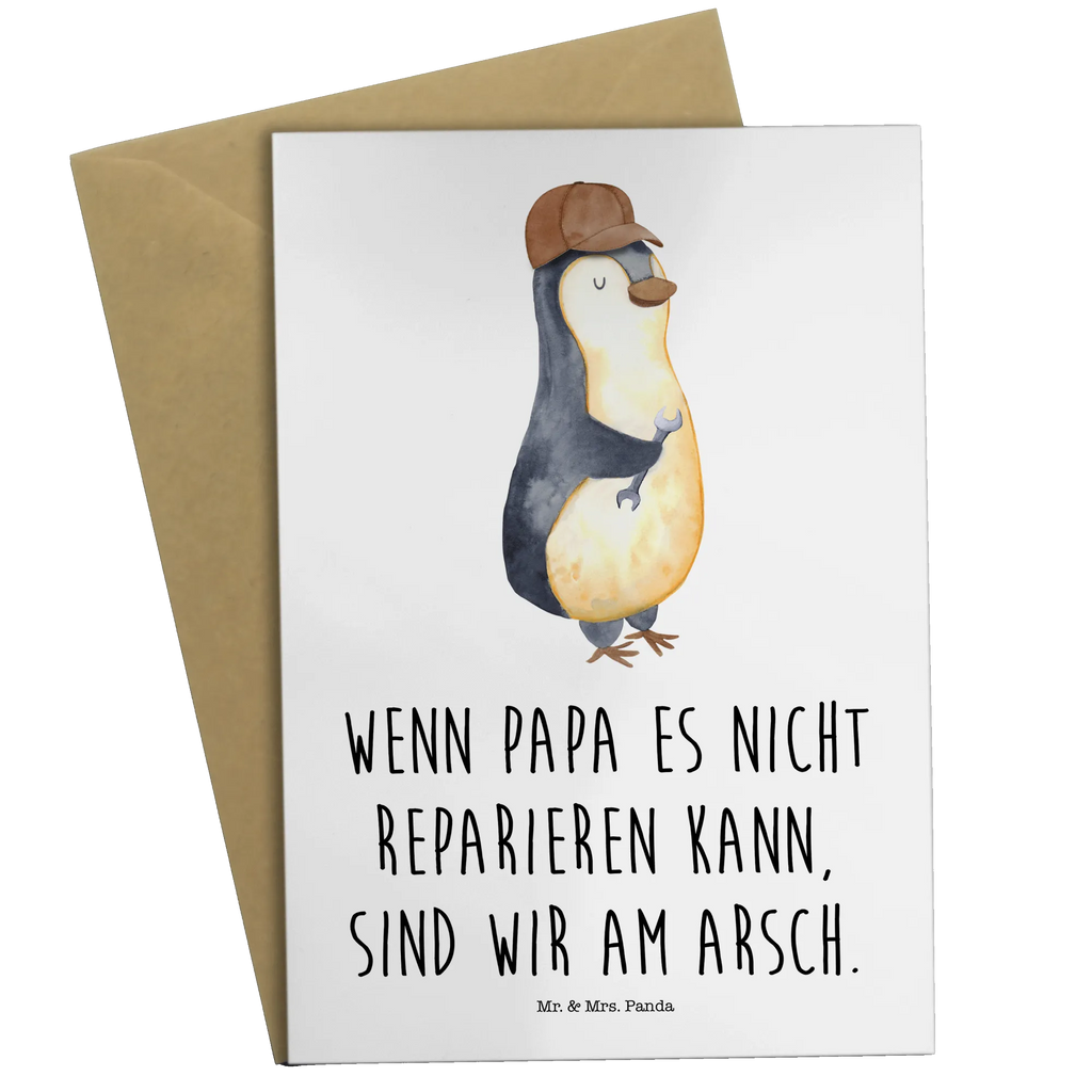 Grußkarte Wenn Papa es nicht reparieren kann, sind wir am Arsch Grußkarte, Einladungskarte, Klappkarte, Hochzeitskarte, Geburtstagskarte, Ansichtskarten, Karte, Glückwunschkarte, Familie, Vatertag, Muttertag, Bruder, Schwester, Mama, Papa, Oma, Opa, Bester Papa der Welt, Vater, Geschenk Papa