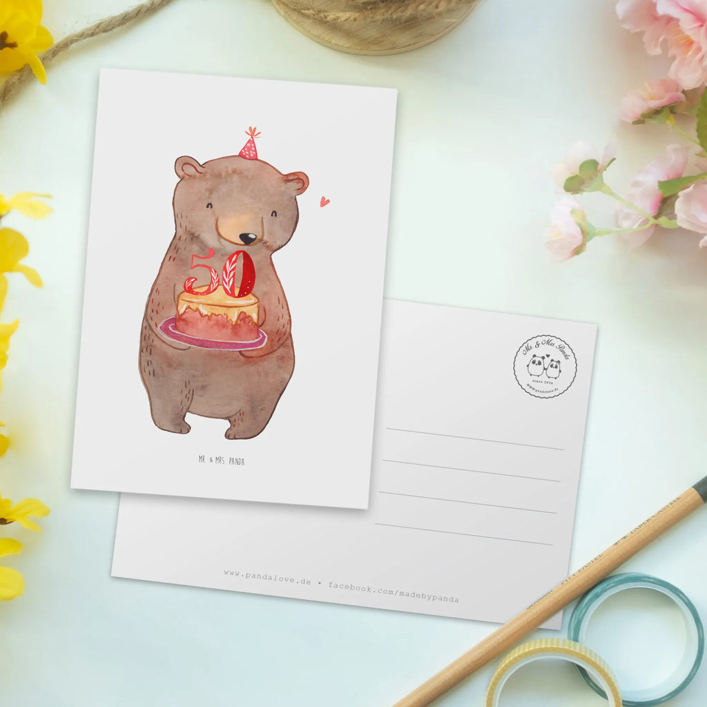 Postcard bear cake 50th birthday gift card, Postcard, invitation, card, paper, gift, letter, invitation card, postcards, Birthday, celebration, party, birthday party, friends, family, birthday wish, birthday present, birthday cards, 18th birthday, 30th birthday, 40th, 50th, 60th, 70th, 80th, 90th, 90th., gift ideas, gifts for girlfriend, boyfriend, mom, dad, brother, sister, congratulations, funny, sayings, 1 year, money gifts, guest gifts, gifts online, gift basket, special gifts, unusual gifts, extraordinary gifts, gift package, original gifts, gift items, special birthday gifts, cake, present, birthday