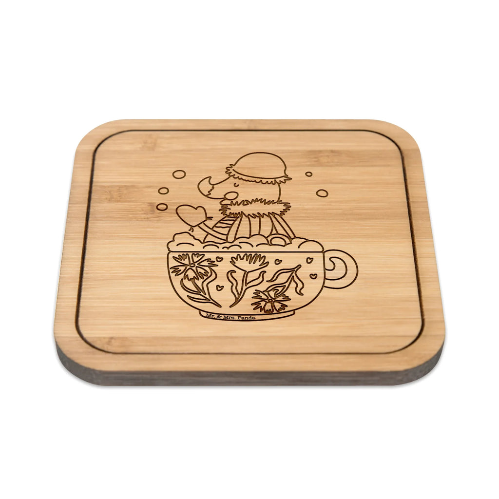 Square coaster Moth foam bath giveaways, wood, set, glasses, coasters, square, glass, glass coasters, gifts, presents, breakfast, party, gift, small animals, cute, funny, cute animal motives, hand drawn, small world, funny sayings, good mood, happy, gift ideas, special gifts, animal lover, card, bathroom, Moth, dreamy, dreaming, bubble bath, bath, bathing, cup, WC, time management, bathroom decoration, goals