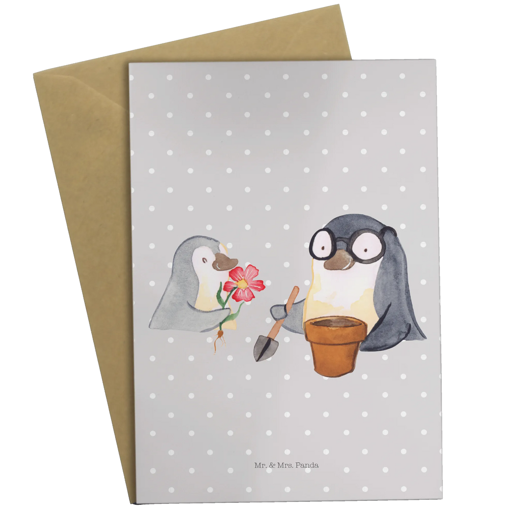 Grußkarte Pinguin Opa Blumen pflanzen Klappkarte, Ansichtskarten, Grußkarte, Hochzeitskarte, Glückwunschkarte, Karte, Geburtstagskarte, Einladungskarte, Familie, Vatertag, Muttertag, Bruder, Schwester, Mama, Papa, Oma, Opa, Lieblingsopa, bester Opa, Opi, Großvater