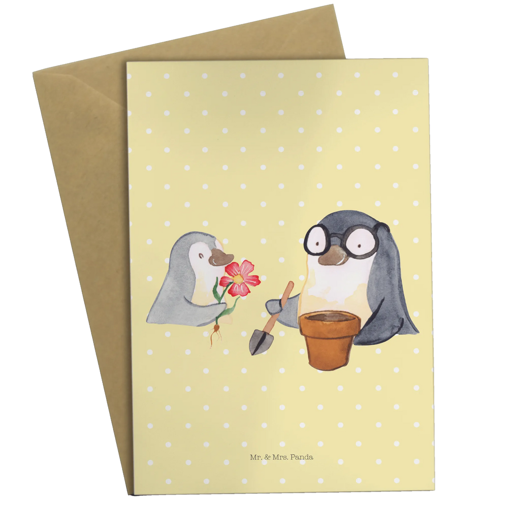 Grußkarte Pinguin Opa Blumen pflanzen Klappkarte, Ansichtskarten, Grußkarte, Hochzeitskarte, Glückwunschkarte, Karte, Geburtstagskarte, Einladungskarte, Familie, Vatertag, Muttertag, Bruder, Schwester, Mama, Papa, Oma, Opa, Lieblingsopa, bester Opa, Opi, Großvater