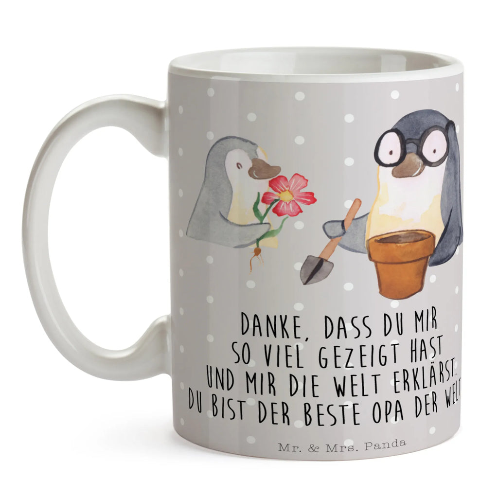Kubek Pingwin dziadek sadzi kwiaty Bürotasse, Geschenktasse, Tasse mit Motiven, Porzellantasse, Kaffeetasse, Tasse, Keramiktasse, Tasse mit Zitaten, Teetasse, Familie, Vatertag, Muttertag, Bruder, Schwester, Mama, Papa, Oma, Opa, Opi, Lieblingsopa, bester Opa, Großvater