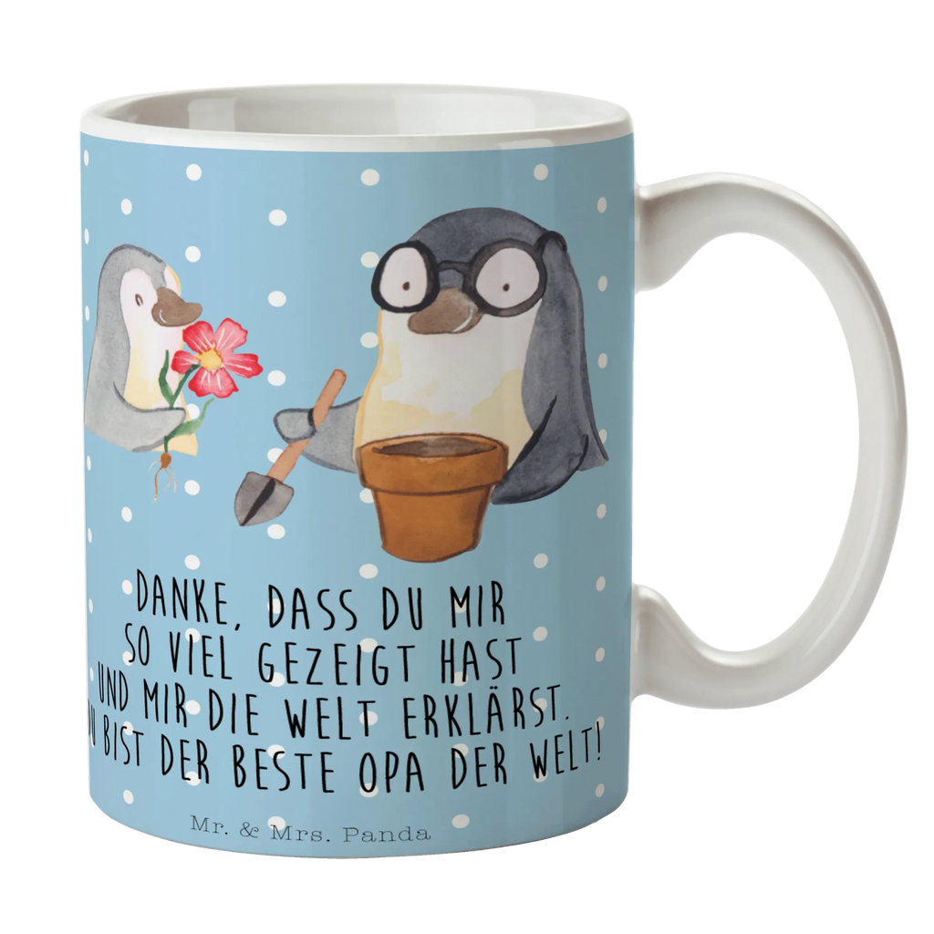 Kubek Pingwin dziadek sadzi kwiaty Bürotasse, Geschenktasse, Tasse mit Motiven, Porzellantasse, Kaffeetasse, Tasse, Keramiktasse, Tasse mit Zitaten, Teetasse, Familie, Vatertag, Muttertag, Bruder, Schwester, Mama, Papa, Oma, Opa, Opi, Lieblingsopa, bester Opa, Großvater