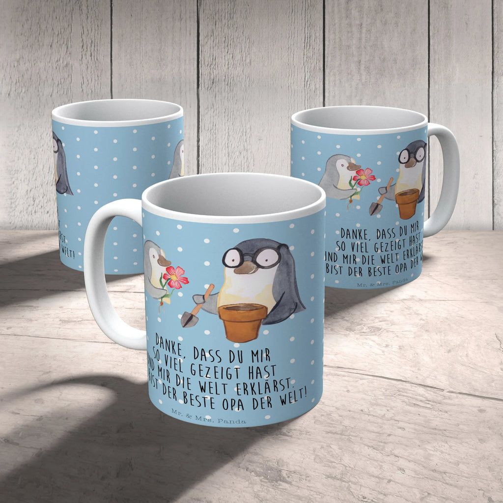 Kubek Pingwin dziadek sadzi kwiaty Bürotasse, Geschenktasse, Tasse mit Motiven, Porzellantasse, Kaffeetasse, Tasse, Keramiktasse, Tasse mit Zitaten, Teetasse, Familie, Vatertag, Muttertag, Bruder, Schwester, Mama, Papa, Oma, Opa, Opi, Lieblingsopa, bester Opa, Großvater