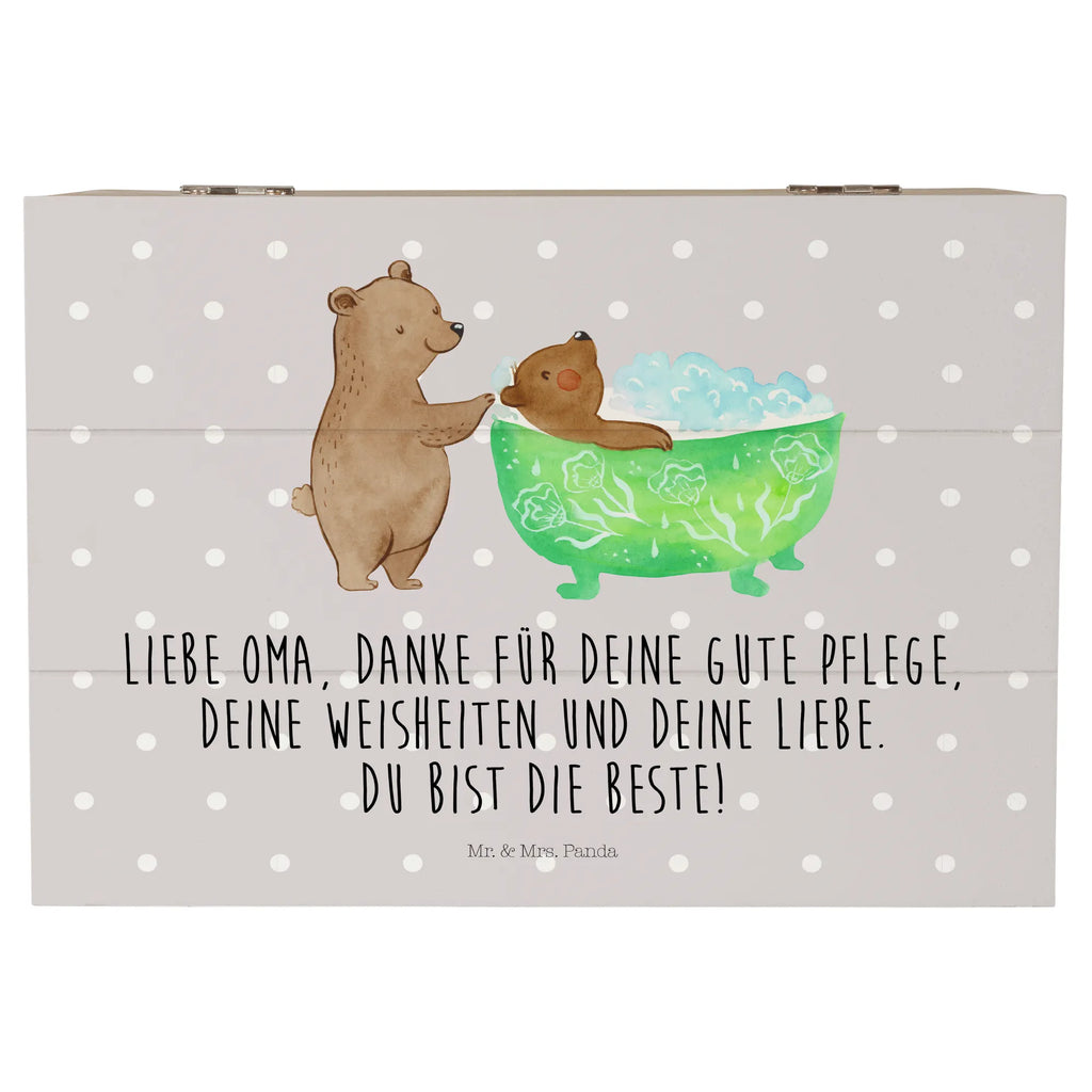 Holzkiste Oma badet Aufbewahrungsbox, Kiste, Erinnerungsbox, Holzkiste, Schatzkiste, Geschenkbox, Geschenkdose, Dekokiste, Truhe, Erinnerungskiste, Schatulle, XXL, Familie, Vatertag, Muttertag, Bruder, Schwester, Mama, Papa, Oma, Opa, Liebe, Baden, Großmutter, Enkel