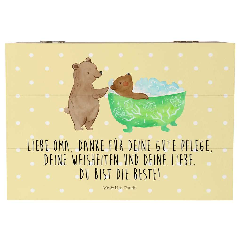 Holzkiste Oma badet Aufbewahrungsbox, Kiste, Erinnerungsbox, Holzkiste, Schatzkiste, Geschenkbox, Geschenkdose, Dekokiste, Truhe, Erinnerungskiste, Schatulle, XXL, Familie, Vatertag, Muttertag, Bruder, Schwester, Mama, Papa, Oma, Opa, Liebe, Baden, Großmutter, Enkel