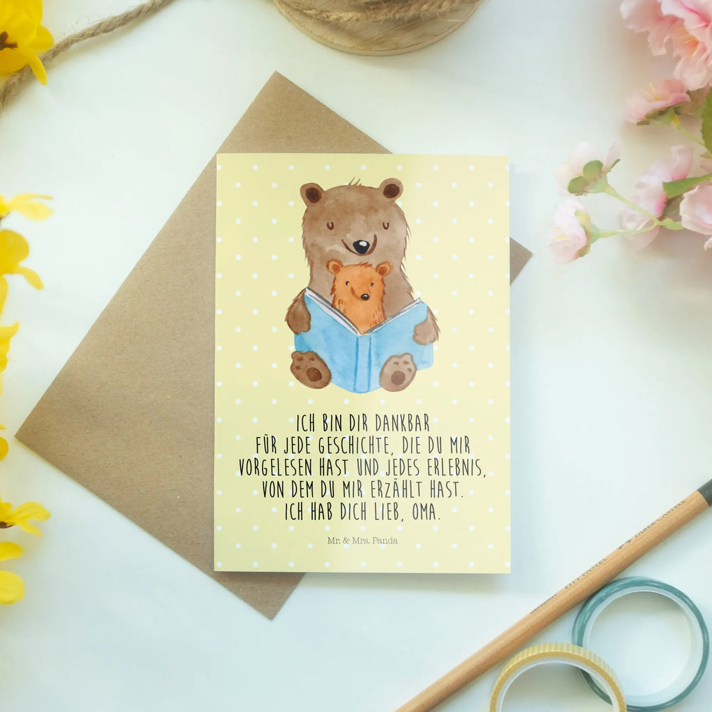 Kartka okolicznościowa niedźwiedzie książka valentinstagskarte, dankeskarten, osterkarte, abiturkarte, glückwunschkarten, genesungskarte, Beileidskarte, jubiläumskarte, hochzeitskarten, firmungskarte, spruchkarte, osterkarten, einladungskarten, kommunionskarte, Motivkarte, babykarte, neujahrskarte, vatertagskarte, Grußkarte, Glückwunschkarte, weihnachtskarten, Grußkarten, Klappkarte, Oma, Opa, Muttertag, Familie, Schwester, Bruder, Vatertag, Mama, Papa, Geschichtenerzähler, Beste Oma, Großmutter, Omi, Lieblingsoma