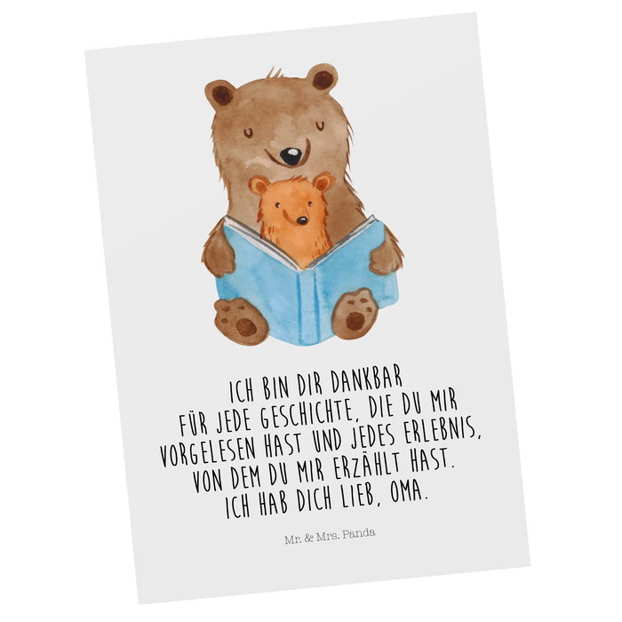 Postkarte Bären Buch