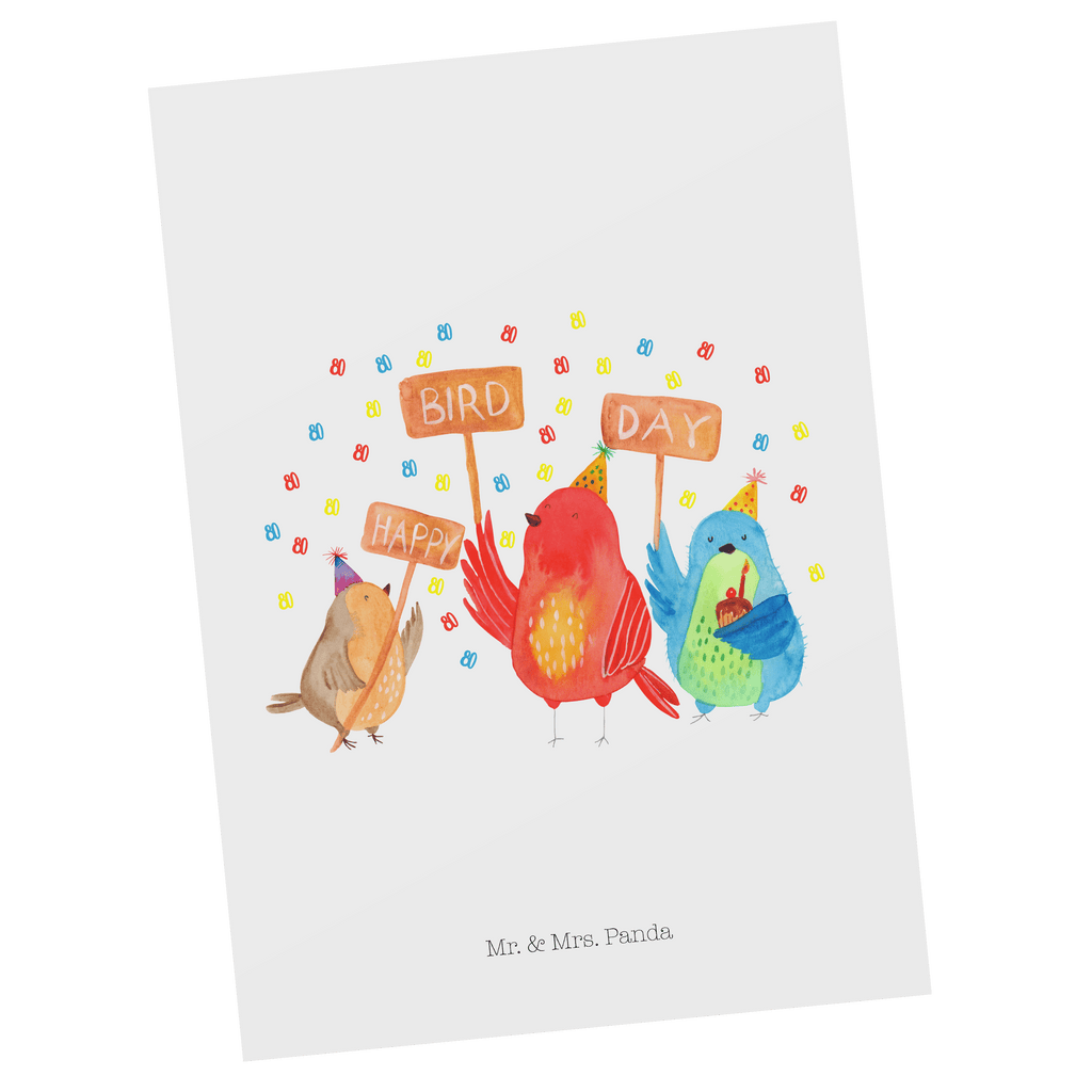 Postkarte 80. Geburtstag Happy Bird Day Postkarte, Karte, Geschenkkarte, Grußkarte, Einladung, Ansichtskarte, Geburtstagskarte, Einladungskarte, Dankeskarte, Geburtstag, Geburtstagsgeschenk, Geschenk, zum, für, Feier, Mitbringsel