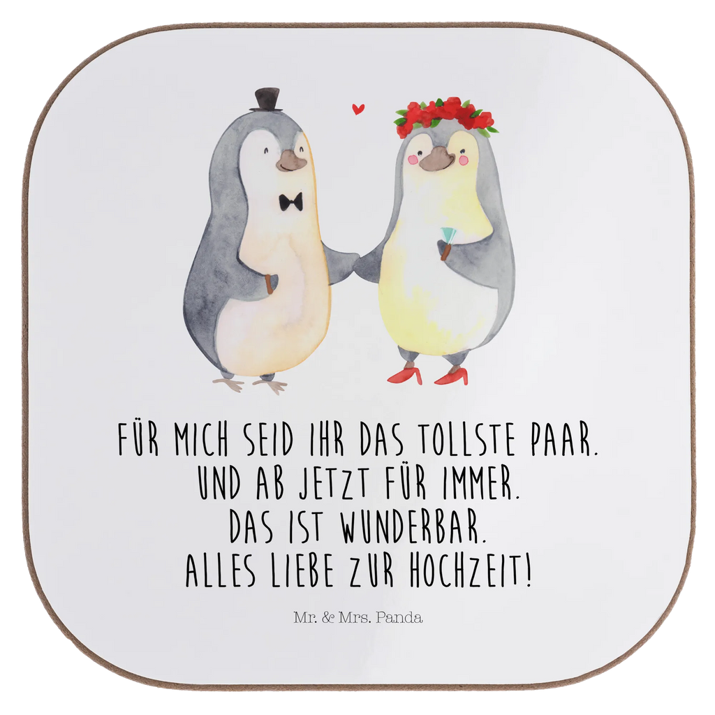 Quadratische Untersetzer Hochzeitspaar Pinguin Getränkeuntersetzer, Untersetzer, Korkuntersetzer, Tassen Untersetzer, Glasuntersetzer, Untersetzer Design, Untersetzer aus Holz, Holzuntersetzer, Untersetzer Gläser, Untersetzer Holz, Untersetzer für Gläser, Bierdeckel, Hochzeit, Hochzeitsgeschenk, Ehe, Hochzeitsfeier, Trauung, Trauungsgeschenk, Hochzeitskarte, Verlobungsfeier, Verlobungsgeschenk, Hochzeitsgeschenkideen, Hochzeitsgeschenke für Brautpaar, geschenkidee Hochzeit, Pinguin, Gastgeschenk, Hochzeitstag, Pinguine