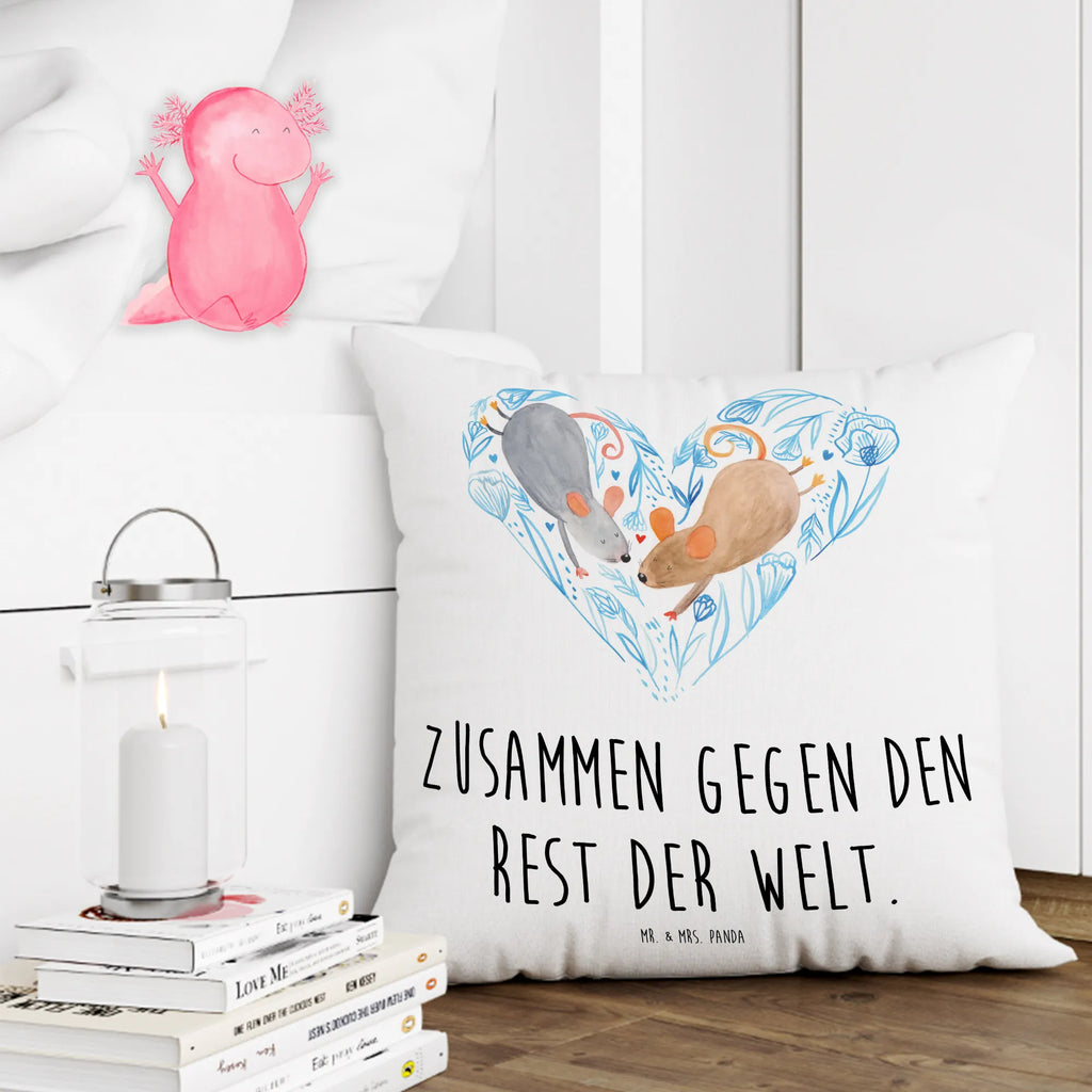 Cushion Marriage mice heart 40 x 40, cushion, bedroom, soft, pillows, pillow case, pad, Pillow, 40x40, fluffy, settee, sofa, bed, couch, Wedding, marriage, gifts, couple, Mouse, love, mice, friend, couple gift, wedding, girlfriend