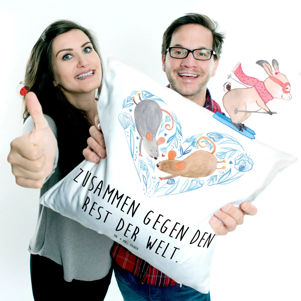 Cushion Marriage mice heart 40 x 40, cushion, bedroom, soft, pillows, pillow case, pad, Pillow, 40x40, fluffy, settee, sofa, bed, couch, Wedding, marriage, gifts, couple, Mouse, love, mice, friend, couple gift, wedding, girlfriend