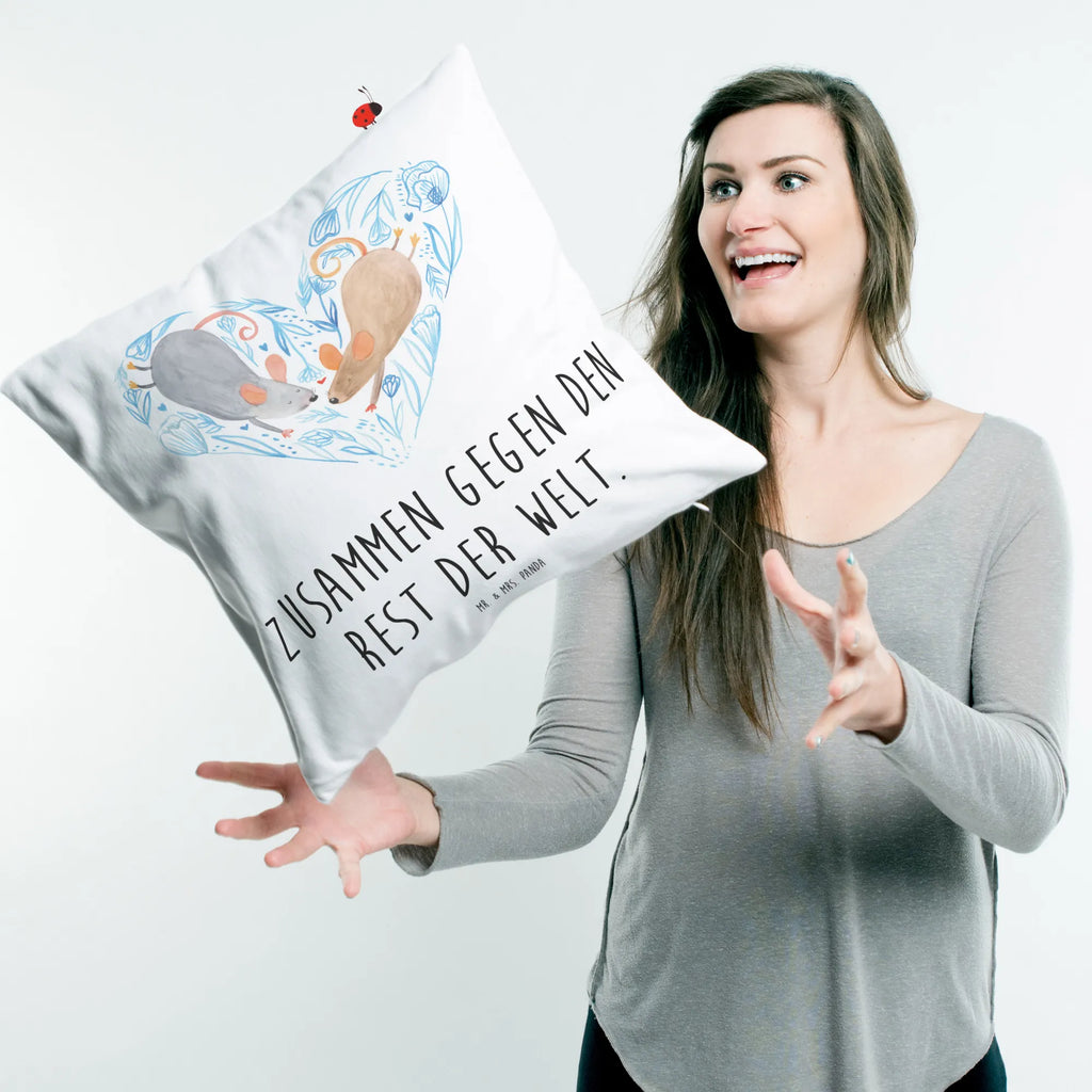 Cushion Marriage mice heart 40 x 40, cushion, bedroom, soft, pillows, pillow case, pad, Pillow, 40x40, fluffy, settee, sofa, bed, couch, Wedding, marriage, gifts, couple, Mouse, love, mice, friend, couple gift, wedding, girlfriend