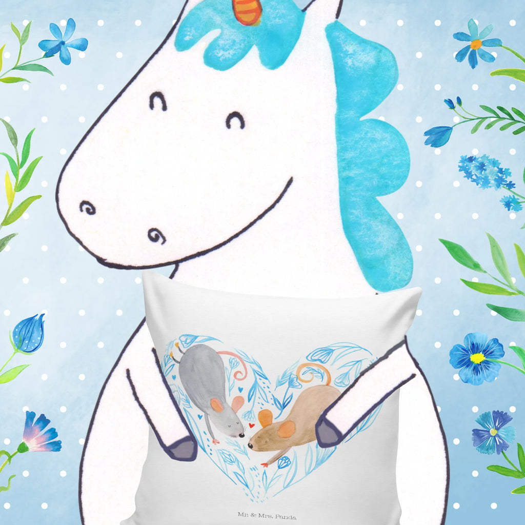 Cushion Marriage mice heart 40 x 40, cushion, bedroom, soft, pillows, pillow case, pad, Pillow, 40x40, fluffy, settee, sofa, bed, couch, Wedding, marriage, gifts, couple, Mouse, love, mice, friend, couple gift, wedding, girlfriend