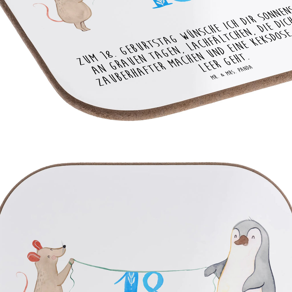 Square coaster 18th birthday mouse penguin Glasuntersetzer, Untersetzer Design, Untersetzer Gläser, Holzuntersetzer, Tassen Untersetzer, Untersetzer Holz, Getränkeuntersetzer, Korkuntersetzer, Untersetzer für Gläser, Bierdeckel, Untersetzer, Untersetzer aus Holz, Geburtstag, Geburtstagsgeschenk, Geschenk, Party, Feiern, Kuchen, Torte