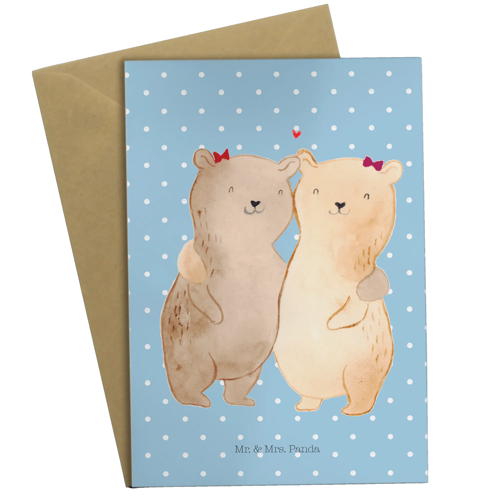 Kartka okolicznościowa Niedźwiedzie Siostry Karte, Hochzeitskarte, Ansichtskarten, Klappkarte, Geburtstagskarte, Einladungskarte, Glückwunschkarte, Grußkarte, Familie, Vatertag, Muttertag, Bruder, Schwester, Mama, Papa, Oma, Opa