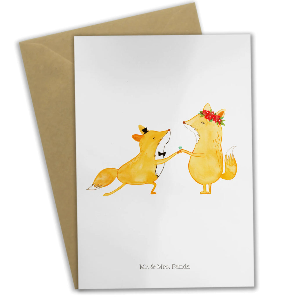 Greetings card foxes Marriage wedding card, greeting card, invitation card, birthday card, folding card, Wedding, marriage, gifts
