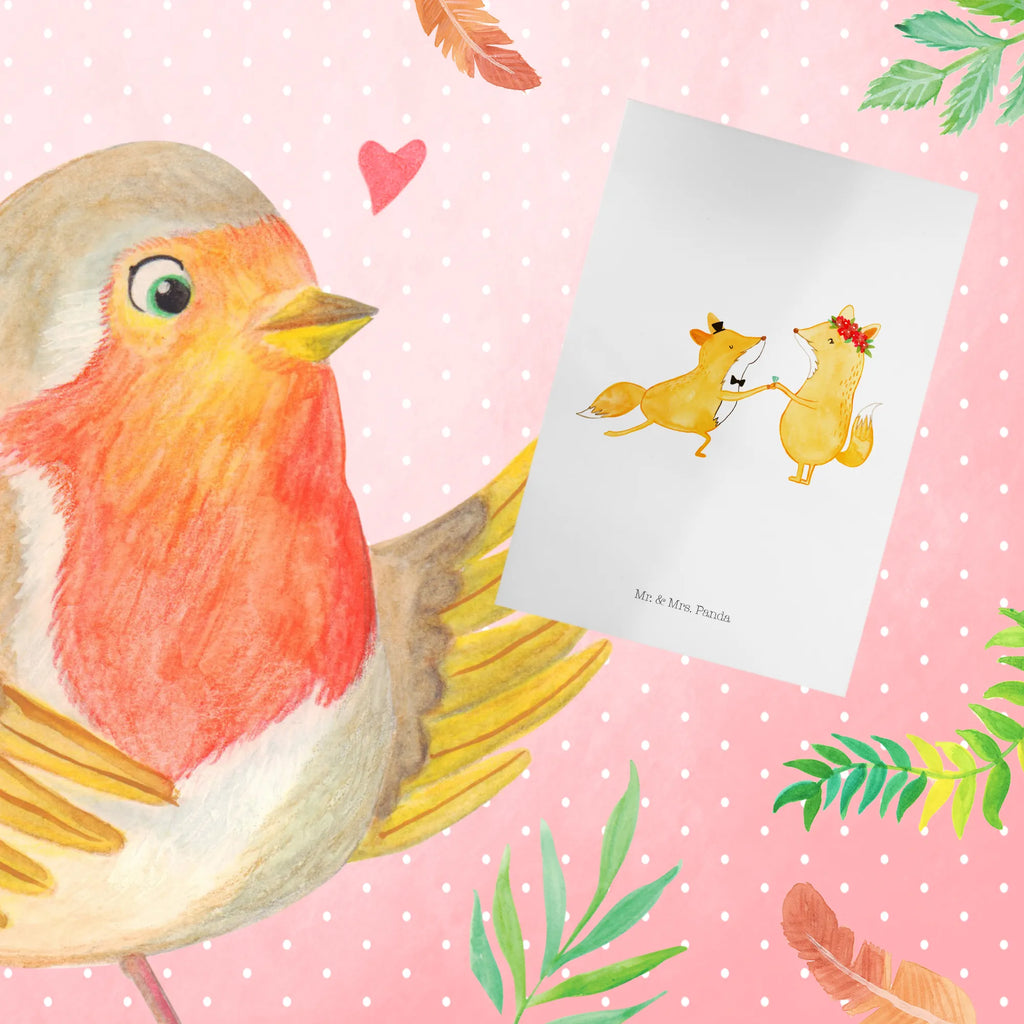 Greetings card foxes Marriage wedding card, greeting card, invitation card, birthday card, folding card, Wedding, marriage, gifts