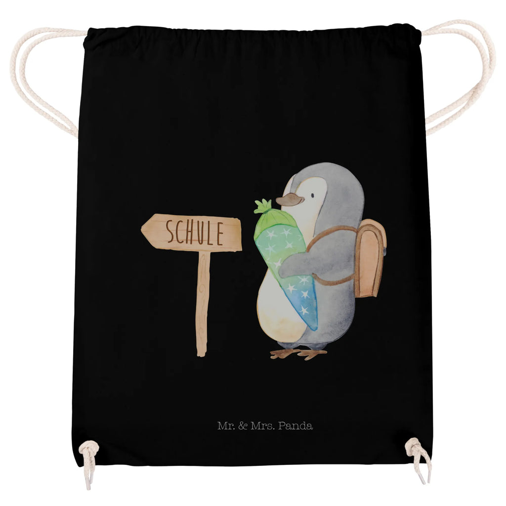 Drawstring bag Penguin School cone jute bag, gym bag, hipster, bag, carrier bag, sports bag, Penguin, North Pole, Winter, Penguins, 1st class, gift for school enrolment, penguin, school enrolment, satchel, first day of school, school beginners