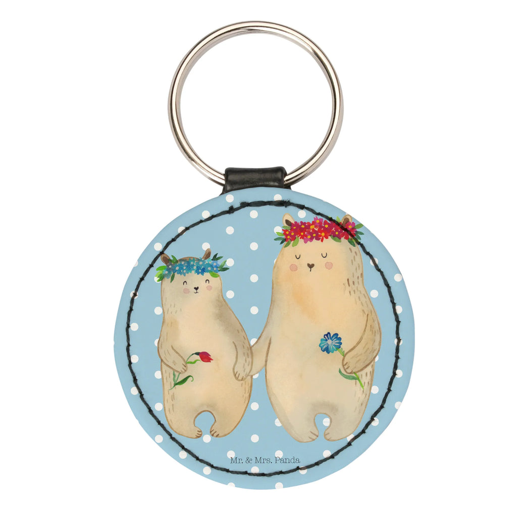 Rund Schlüsselanhänger Bären mit Blumenkranz Taschenanhänger, Schlüsselanhänger, schlüsselbund anhänger, Schlüsselaccessoire, mini schlüsselanhänger, Muttertag, Vatertag, Mama, Papa, Oma, Opa, Familie, Schwester, Bruder, Lieblingsmama, Geschenk Mama. Muttertag, Lieblingsmensch, Tochter, Mutti, Beste Mutter, Kind, Vorbild, Mutter, Töchter, Weltbeste Mama, Bär, Mami, Bären, Kinder, Family
