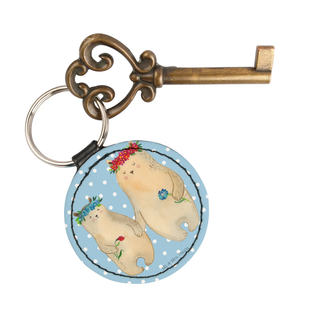 Rund Schlüsselanhänger Bären mit Blumenkranz Taschenanhänger, Schlüsselanhänger, schlüsselbund anhänger, Schlüsselaccessoire, mini schlüsselanhänger, Muttertag, Vatertag, Mama, Papa, Oma, Opa, Familie, Schwester, Bruder, Lieblingsmama, Geschenk Mama. Muttertag, Lieblingsmensch, Tochter, Mutti, Beste Mutter, Kind, Vorbild, Mutter, Töchter, Weltbeste Mama, Bär, Mami, Bären, Kinder, Family