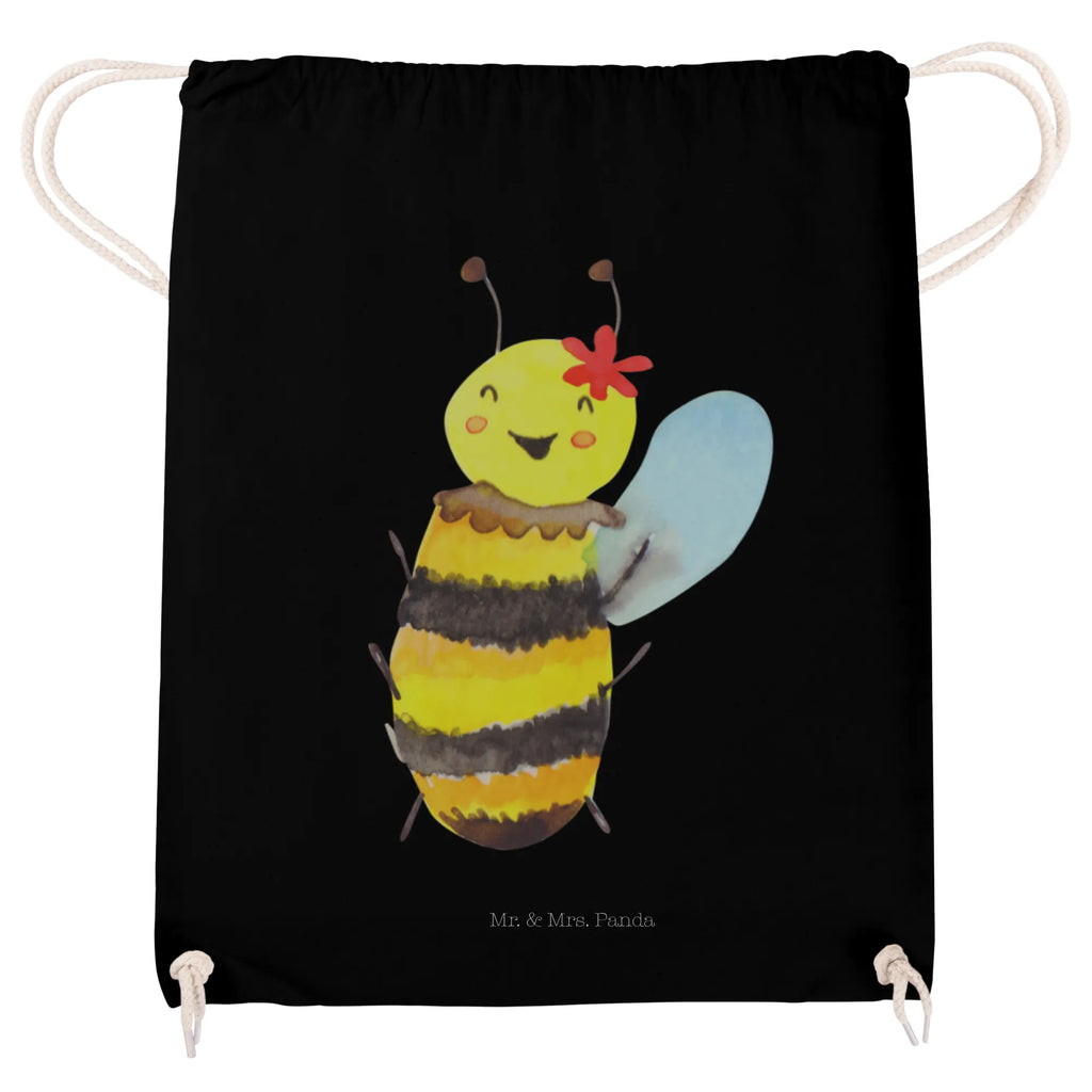 Drawstring bag bee happy bag, gym bag, sports bag, jute bag, carrier bag, hipster, Bee, wasp, bumblebee