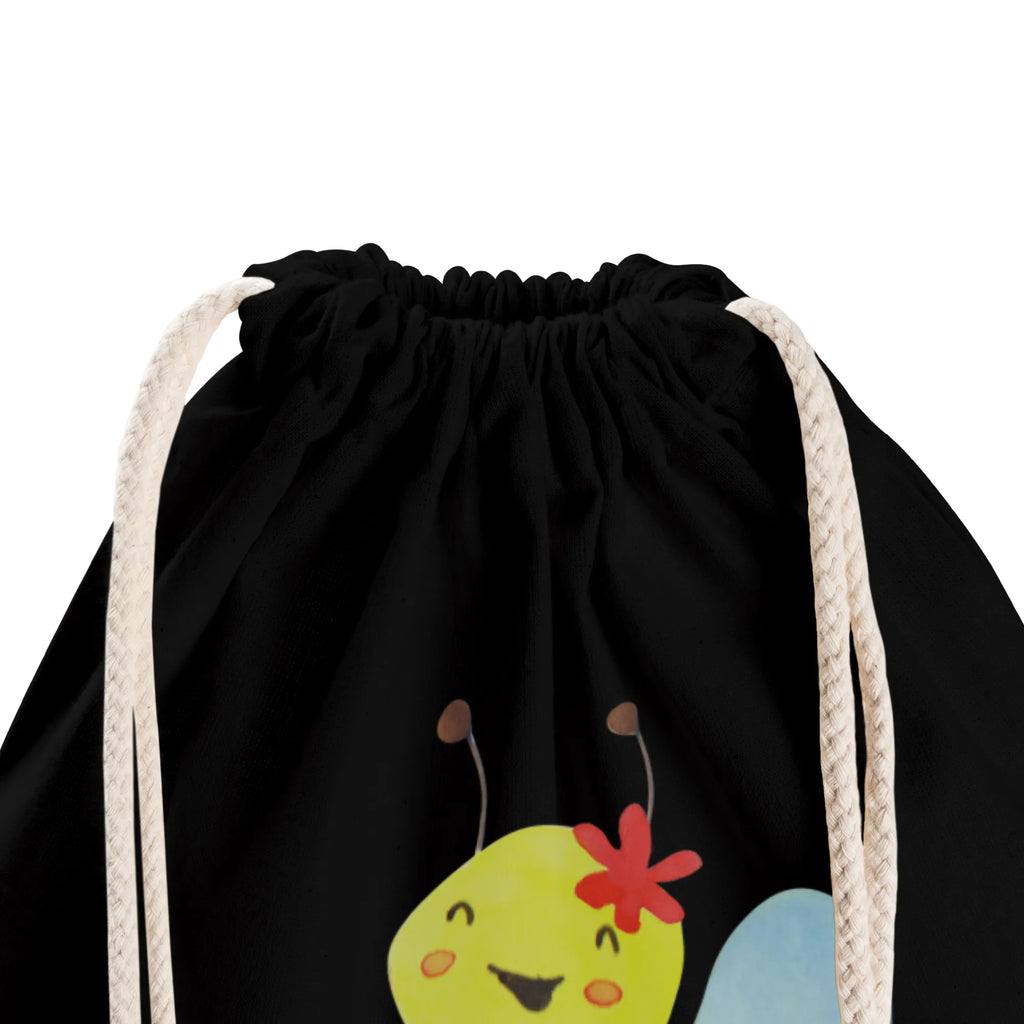 Drawstring bag bee happy bag, gym bag, sports bag, jute bag, carrier bag, hipster, Bee, wasp, bumblebee