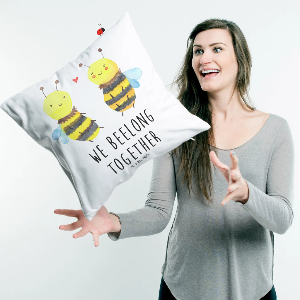 Cushion bee In love bedroom, couch, pillows, cushion, pillow case, fluffy, 40 x 40, settee, pad, sofa, soft, 40x40, bed, Pillow, Bee, wasp, bumblebee