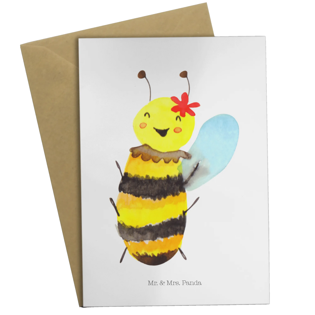 Greetings card bee happy Geburtstagskarte, Ansichtskarten, Glückwunschkarte, Einladungskarte, Hochzeitskarte, Karte, Grußkarte, Klappkarte, Biene, Wespe, Hummel