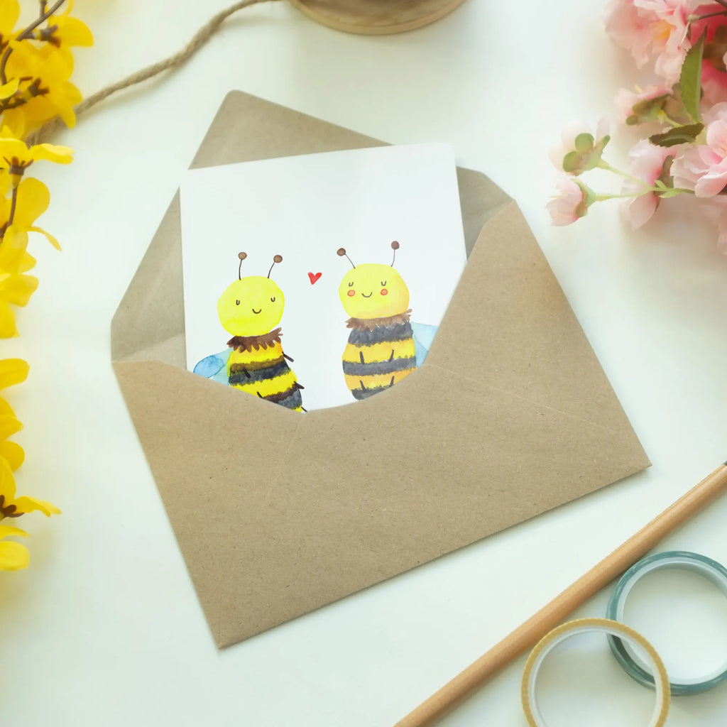 Greetings card bee In love invitation card, greeting card, wedding card, birthday card, folding card, Bee, wasp, bumblebee