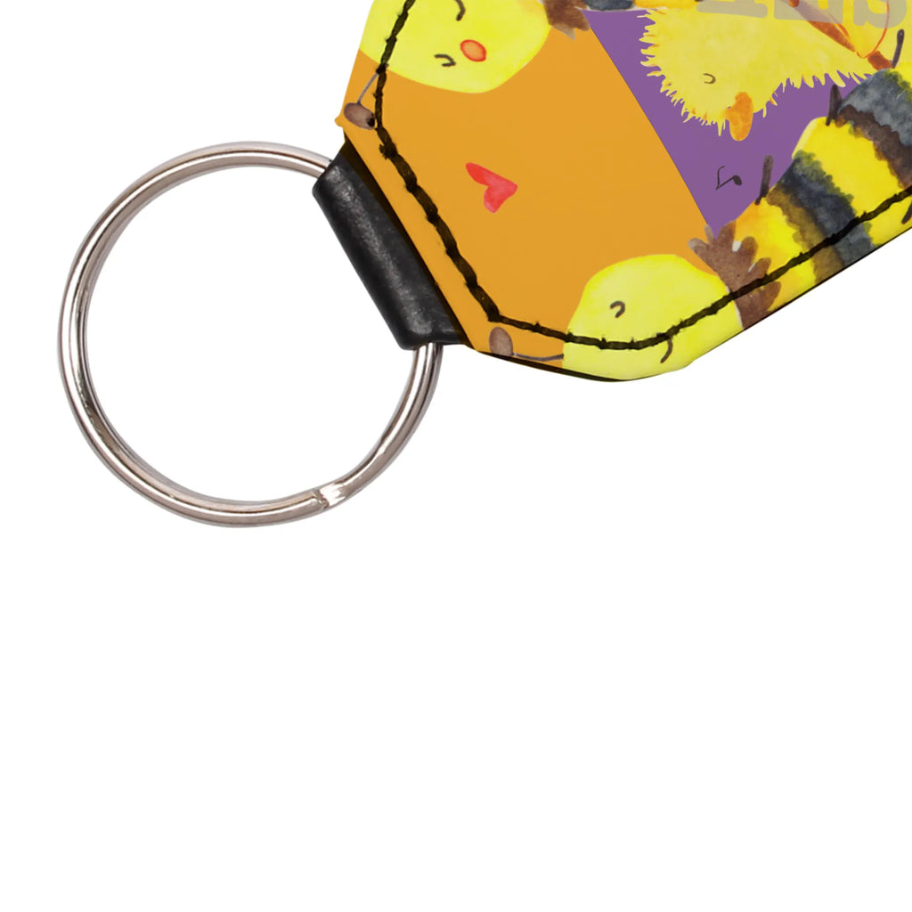 Rectangular key ring bee In love keychain, bag pendant, lucky charm, key ring, pendant, Bee, wasp, bumblebee