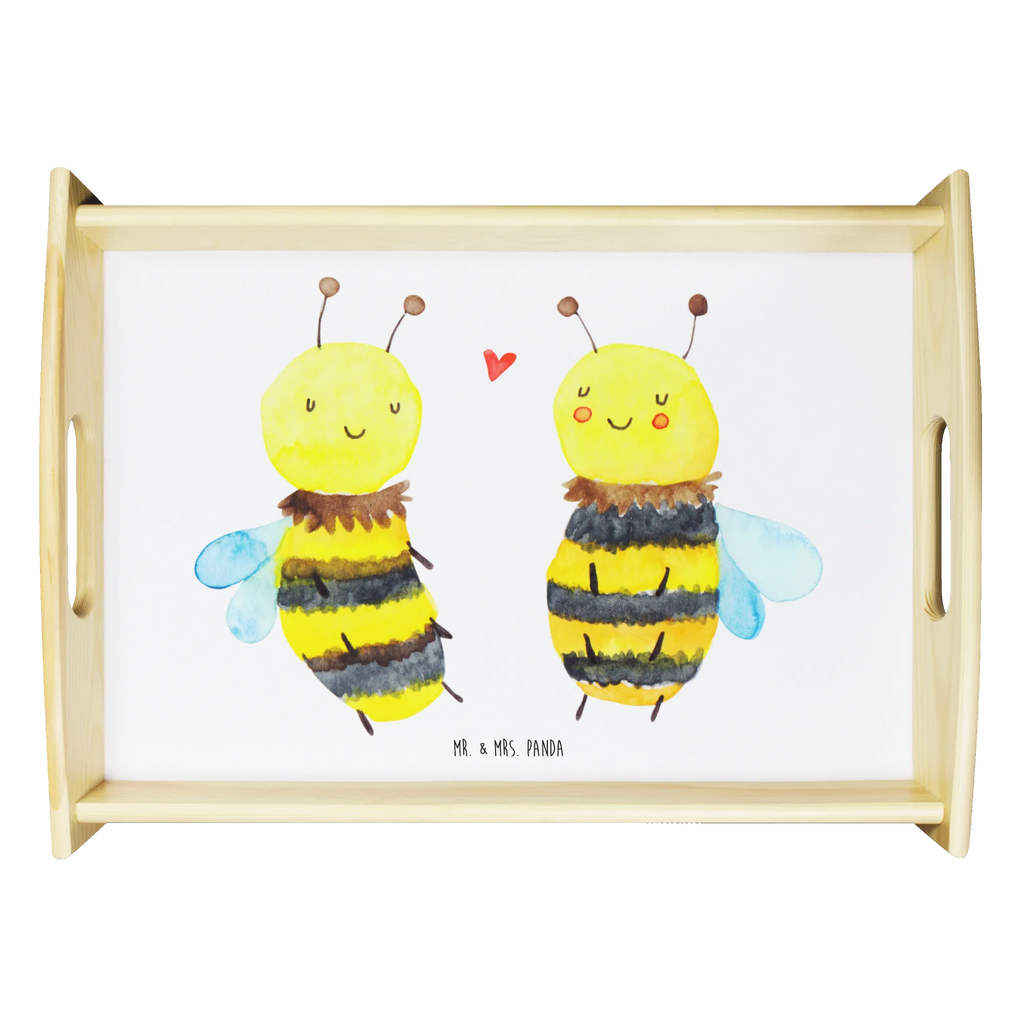 Serviertablett Biene Verliebt Holztablett, Serviertablett, Dekotablett, Tablett, Frühstückstablett, Küchentablett, Biene, Wespe, Hummel
