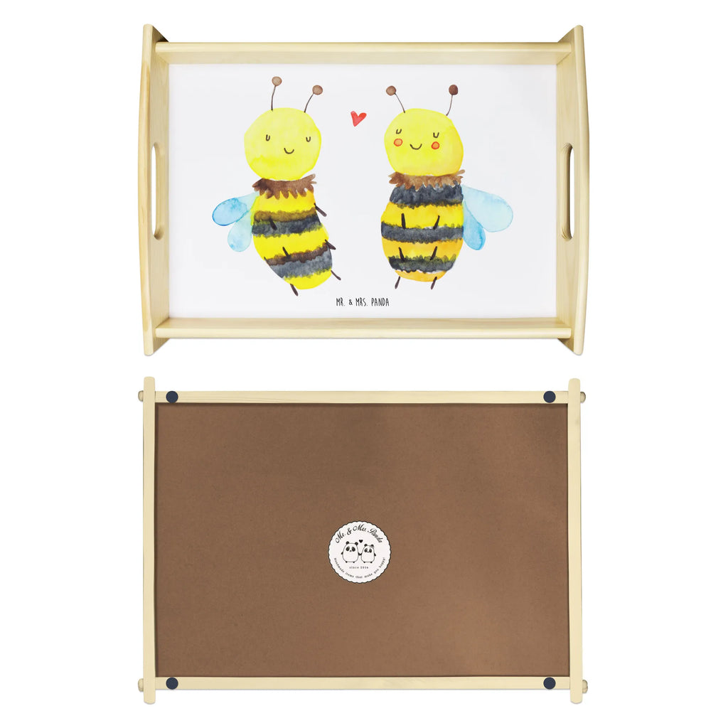 Serviertablett Biene Verliebt Holztablett, Serviertablett, Dekotablett, Tablett, Frühstückstablett, Küchentablett, Biene, Wespe, Hummel