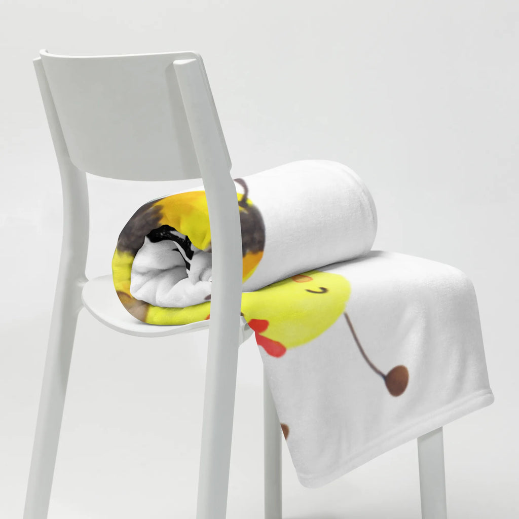 Babydecke Biene Happy Geschenk Geburt, Babyecke Kuscheldecke, Babydecke, Krabbeldecke, Babygeschenk, Biene, Wespe, Hummel