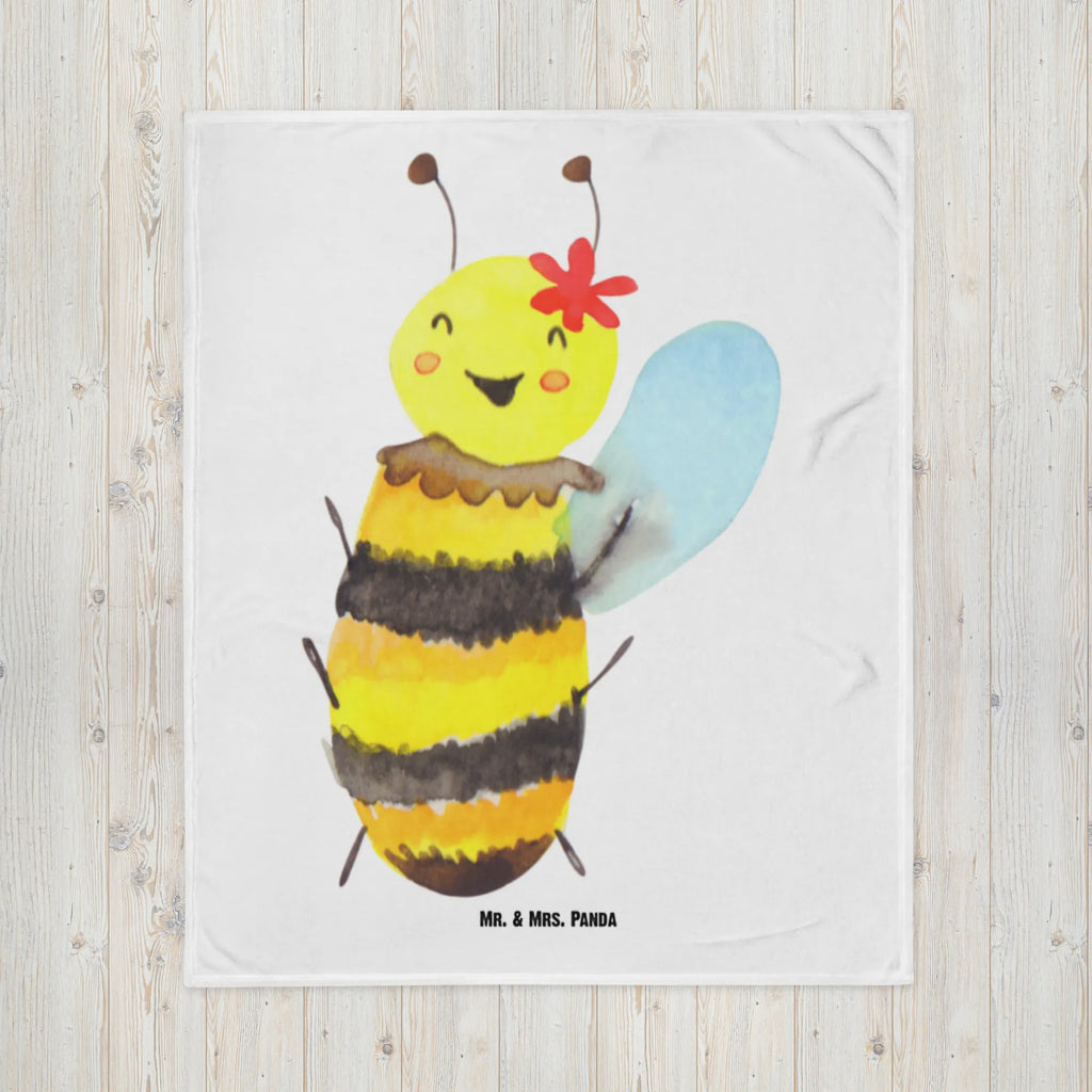 Babydecke Biene Happy Geschenk Geburt, Babyecke Kuscheldecke, Babydecke, Krabbeldecke, Babygeschenk, Biene, Wespe, Hummel