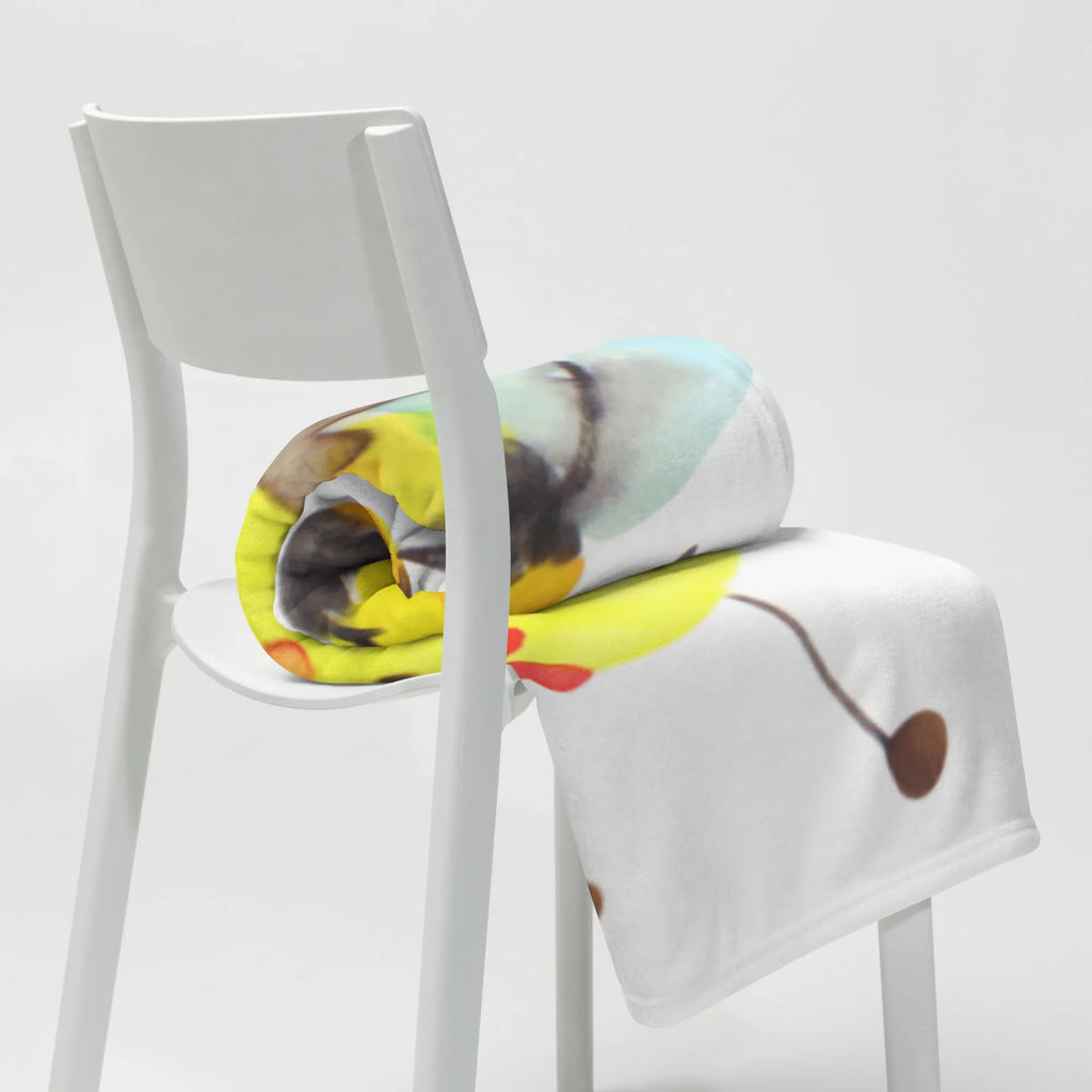 Babydecke Biene Happy Geschenk Geburt, Babyecke Kuscheldecke, Babydecke, Krabbeldecke, Babygeschenk, Biene, Wespe, Hummel