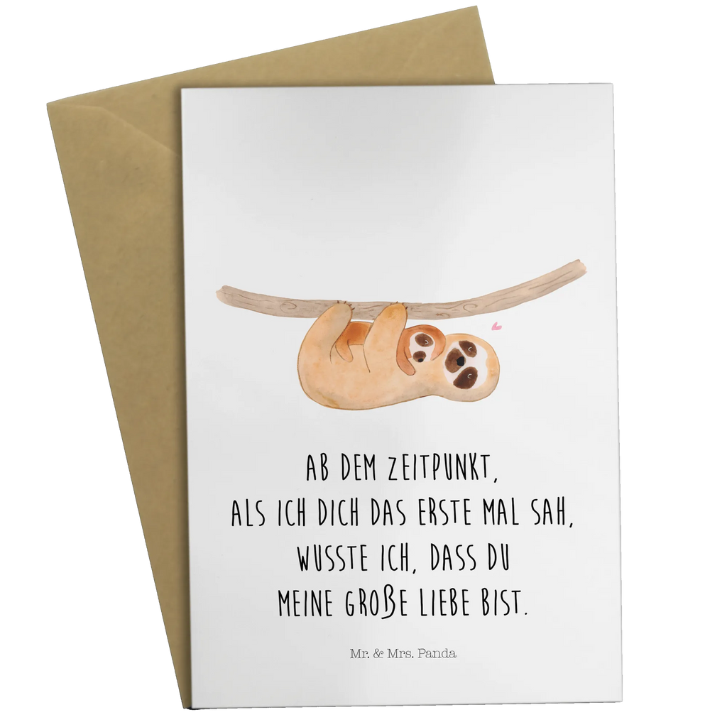 Grußkarte Faultier mit Kind Hochzeitskarte, Grußkarte, Glückwunschkarte, Ansichtskarten, Geburtstagskarte, Einladungskarte, Karte, Klappkarte, Faultier, Faultier Geschenk, Faultier Deko, Liebe, Kinder, Mama, Niedlichkeit, Geburt, Baby, Faulheit, Mutter, Spaß, Kind