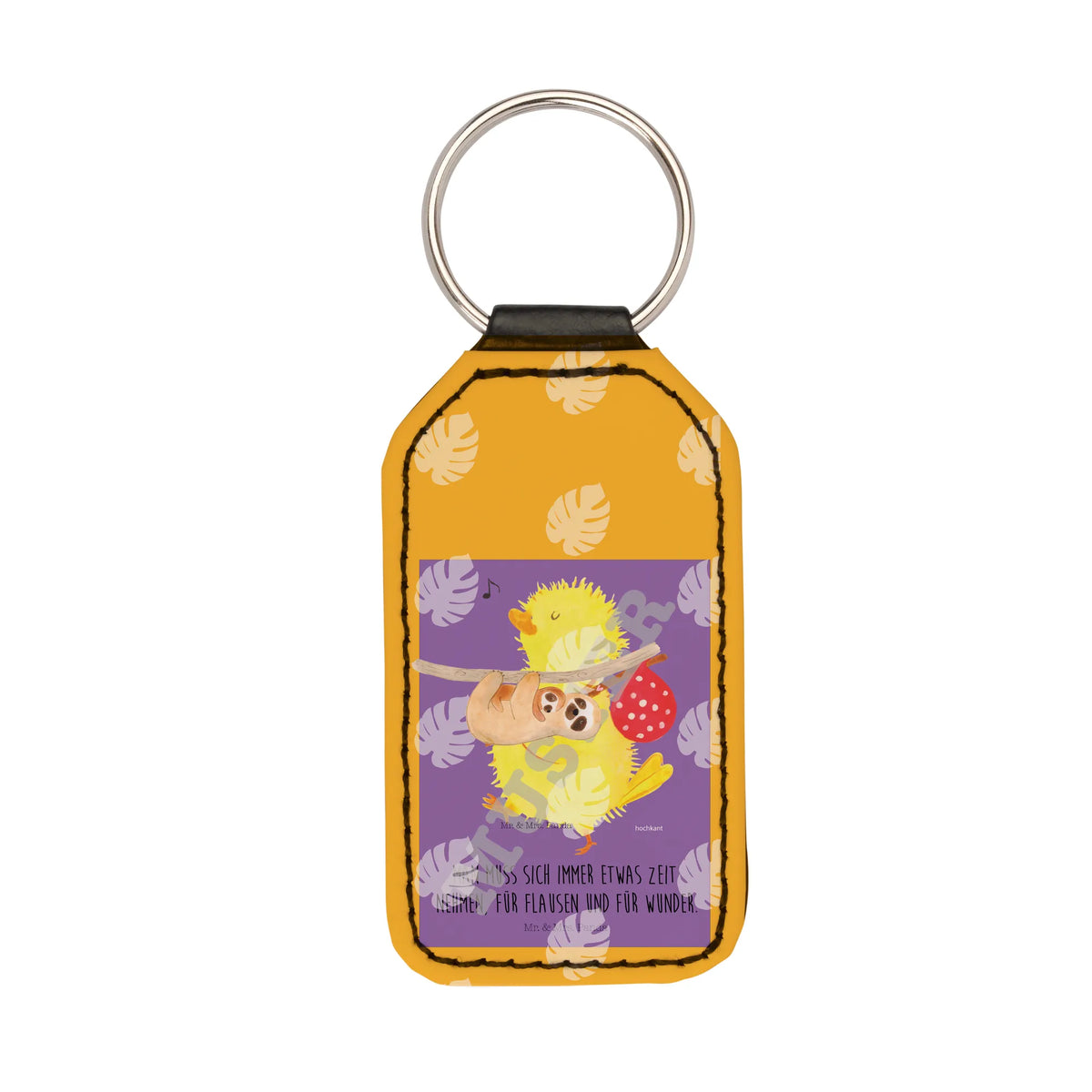 Rectangular key ring sloth child trend animal, child, birth, mother