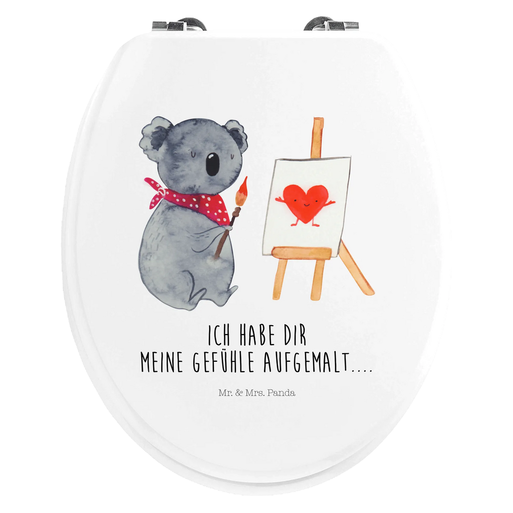 Motiv WC Sitz Koala Künstler Toilettendeckel, Klodeckel, WC-Sitz, Klobrille, Toilette, Koala, Koalabär, Gefühle, Liebensbeweis, Liebesgeschenk, zeichnen, Liebe, Künstler