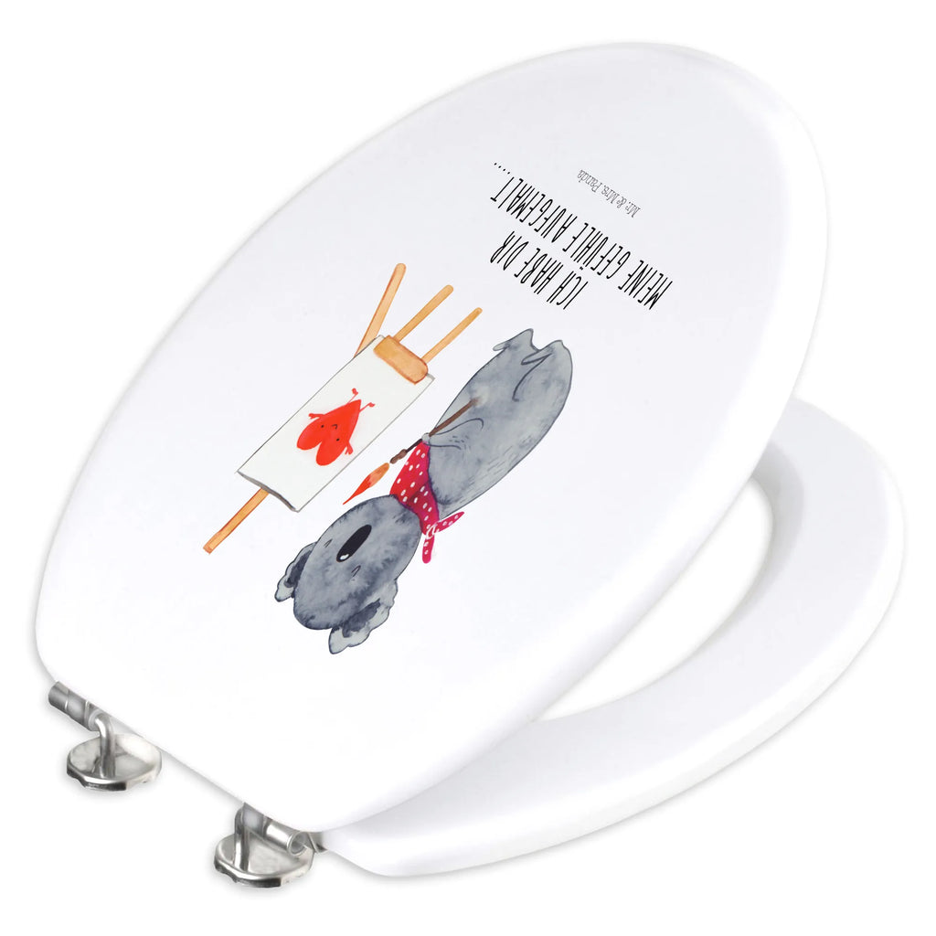 Motiv WC Sitz Koala Künstler Toilettendeckel, Klodeckel, WC-Sitz, Klobrille, Toilette, Koala, Koalabär, Gefühle, Liebensbeweis, Liebesgeschenk, zeichnen, Liebe, Künstler
