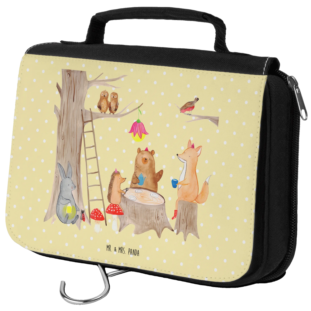Wash bag forest animals picnic Gentlemen, To hang up, Toilet bag, Cosmetic bag, Ladies, Wash bag, small animals, cute, funny, cute animal motives, hand drawn, small world, funny sayings, good mood, happy, gifts, gift ideas, special gifts, animal lover, card, squirrel, picnic, hare, forest, forest animals, hedgehog, mouse, fox
