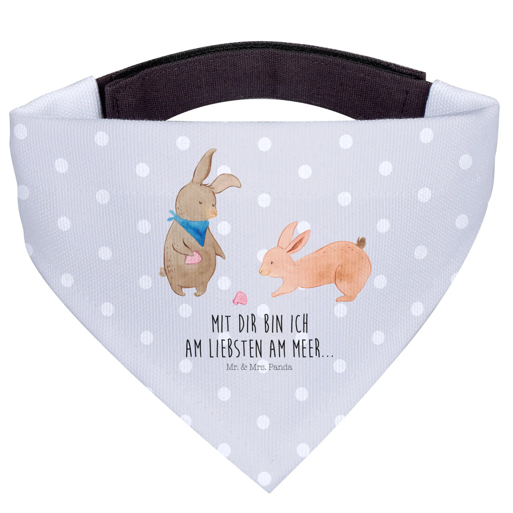 Dog neckerchief Bunnies with seashell mittel, Hunde, mittelgroße Hunde, Hundehalstuch, Halstuch, Tuch, Familie, Vatertag, Muttertag, Bruder, Schwester, Mama, Papa, Oma, Opa, Meer, best friends, Freundin, Freundinnen, Muscheln sammeln, Hasen, Muscheln, beste Freundin, BFF