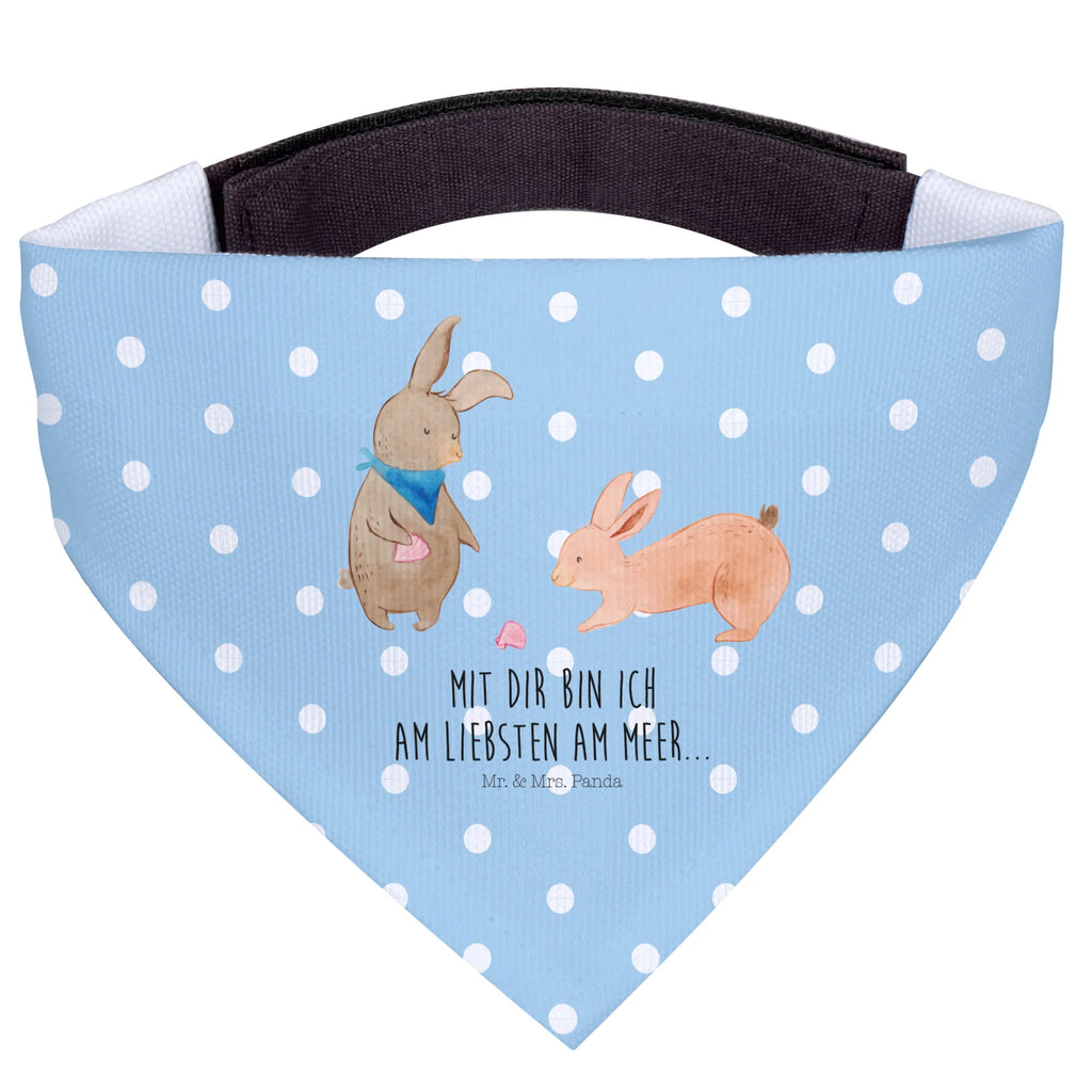 Dog neckerchief Bunnies with seashell mittel, Hunde, mittelgroße Hunde, Hundehalstuch, Halstuch, Tuch, Familie, Vatertag, Muttertag, Bruder, Schwester, Mama, Papa, Oma, Opa, Meer, best friends, Freundin, Freundinnen, Muscheln sammeln, Hasen, Muscheln, beste Freundin, BFF