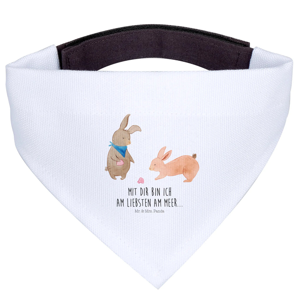 Dog neckerchief Bunnies with seashell mittel, Hunde, mittelgroße Hunde, Hundehalstuch, Halstuch, Tuch, Familie, Vatertag, Muttertag, Bruder, Schwester, Mama, Papa, Oma, Opa, Meer, best friends, Freundin, Freundinnen, Muscheln sammeln, Hasen, Muscheln, beste Freundin, BFF
