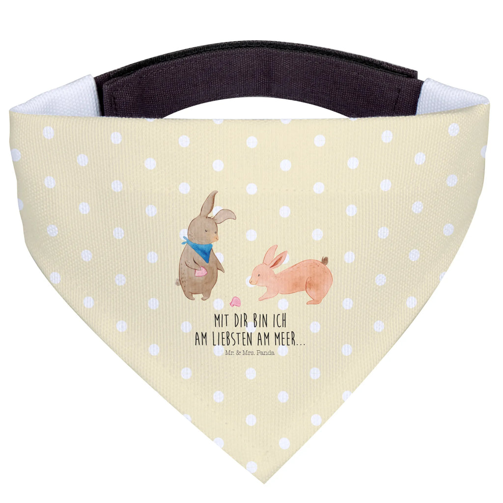Dog neckerchief Bunnies with seashell mittel, Hunde, mittelgroße Hunde, Hundehalstuch, Halstuch, Tuch, Familie, Vatertag, Muttertag, Bruder, Schwester, Mama, Papa, Oma, Opa, Meer, best friends, Freundin, Freundinnen, Muscheln sammeln, Hasen, Muscheln, beste Freundin, BFF
