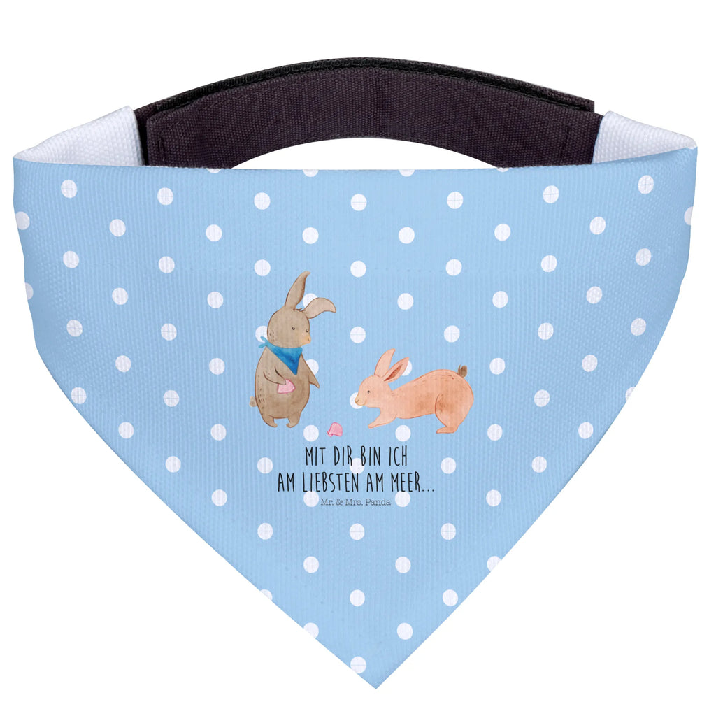 Dog neckerchief Bunnies with seashell mittel, Hunde, mittelgroße Hunde, Hundehalstuch, Halstuch, Tuch, Familie, Vatertag, Muttertag, Bruder, Schwester, Mama, Papa, Oma, Opa, Meer, best friends, Freundin, Freundinnen, Muscheln sammeln, Hasen, Muscheln, beste Freundin, BFF