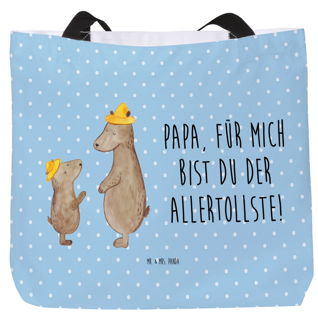 Shopper Bären mit Hut Shopper, Alltagstasche, XXL Tasche, Ausflug, Beutel, Tüte, Einkaufsbeutel, Freizeittasche, Stofftasche, Schultertasche, Einkaufstasche, Strandtasche, Tragebeutel, XL, Schultasche, Schulbeutel, Oma, Schwester, Mama, Bruder, Papa, Opa, Muttertag, Vatertag, Familie, Vorbild, Söhne, Sohn, Bär, Bären, Family, Paps, Kind, Lieblingsmensch, Dad, Daddy, Vater-Sohn, Papi, Kinder, Vater
